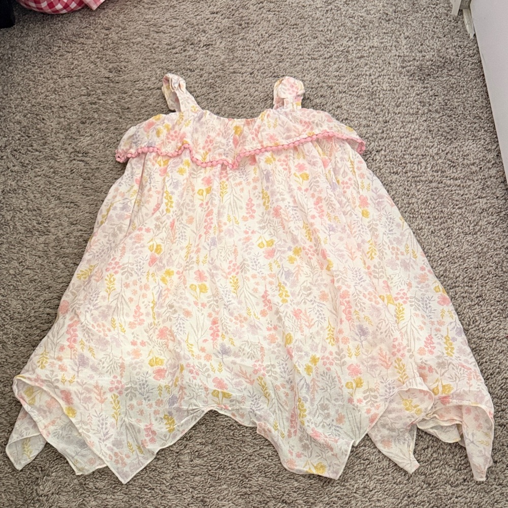Floral Pink and Yellow floral Kids Dress